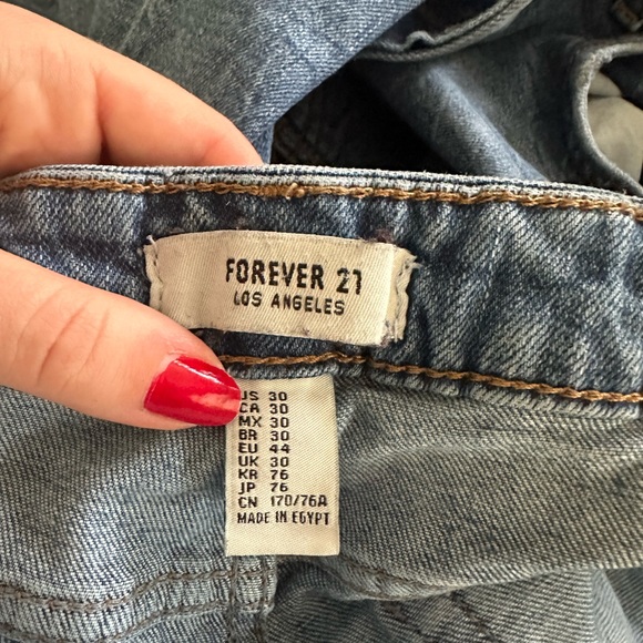 High waisted distressed denim jeans - Picture 3 of 3